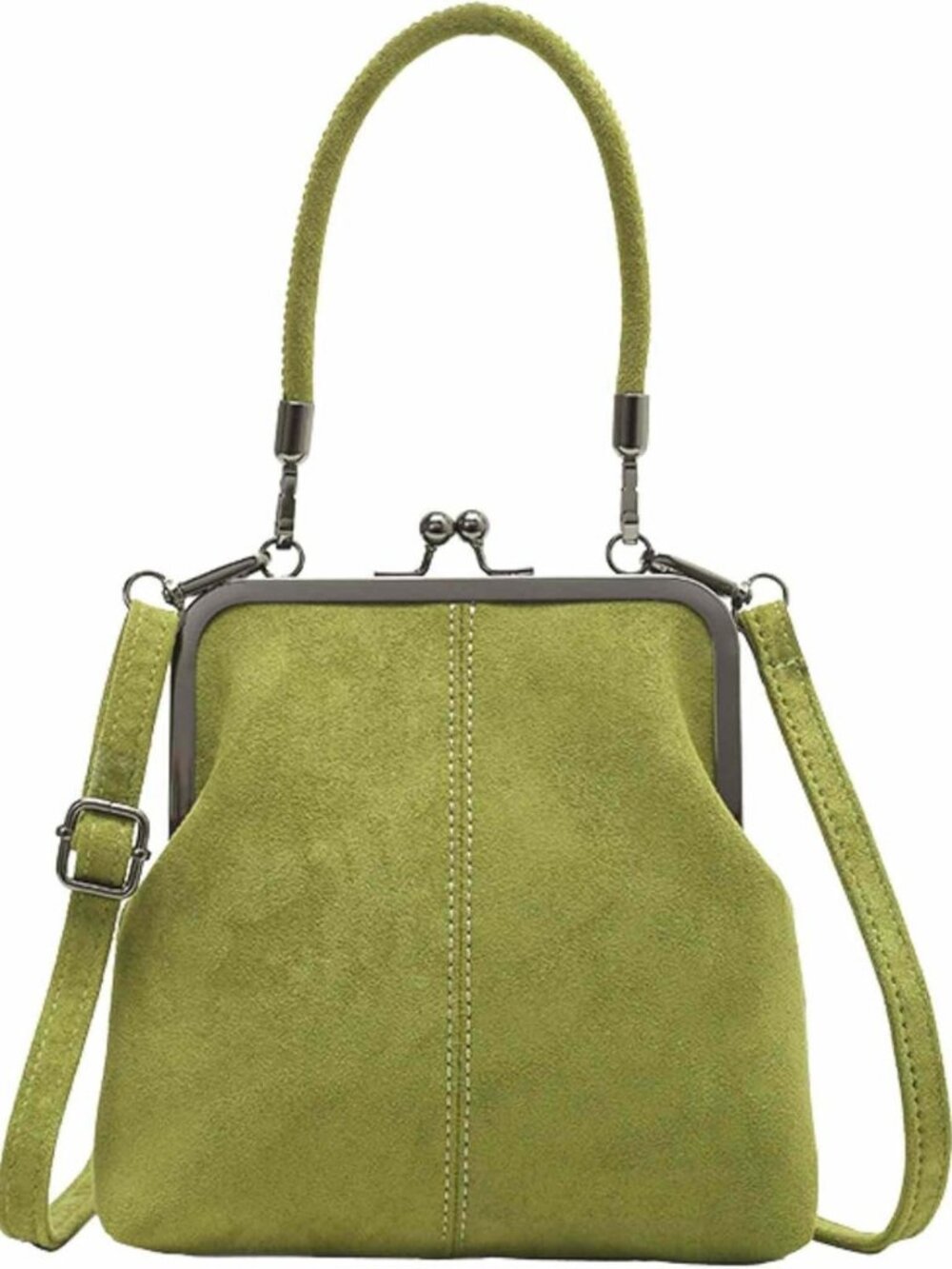 Stylish Mini Blue Denim Crossbody Tote Bag for Women | Kiss Lock Handbag
